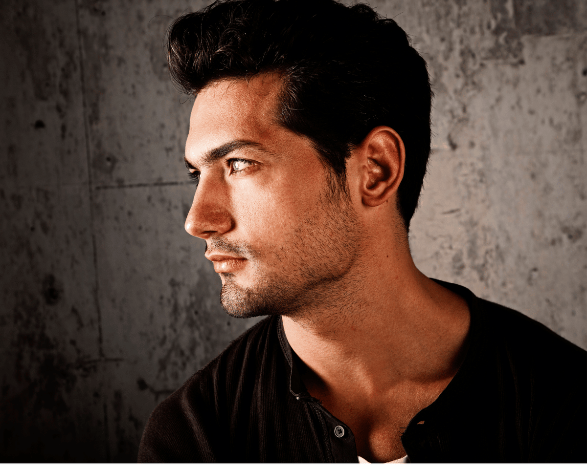 man with thick hair