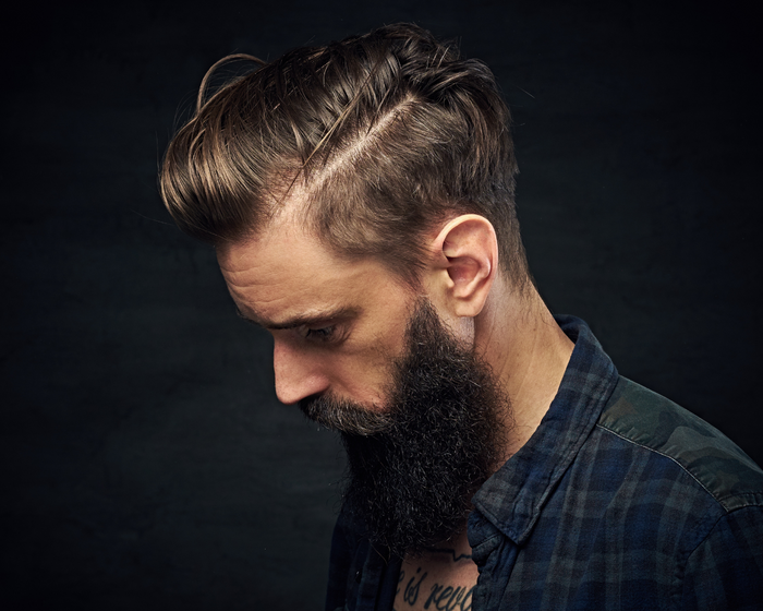 man with beard and long hair