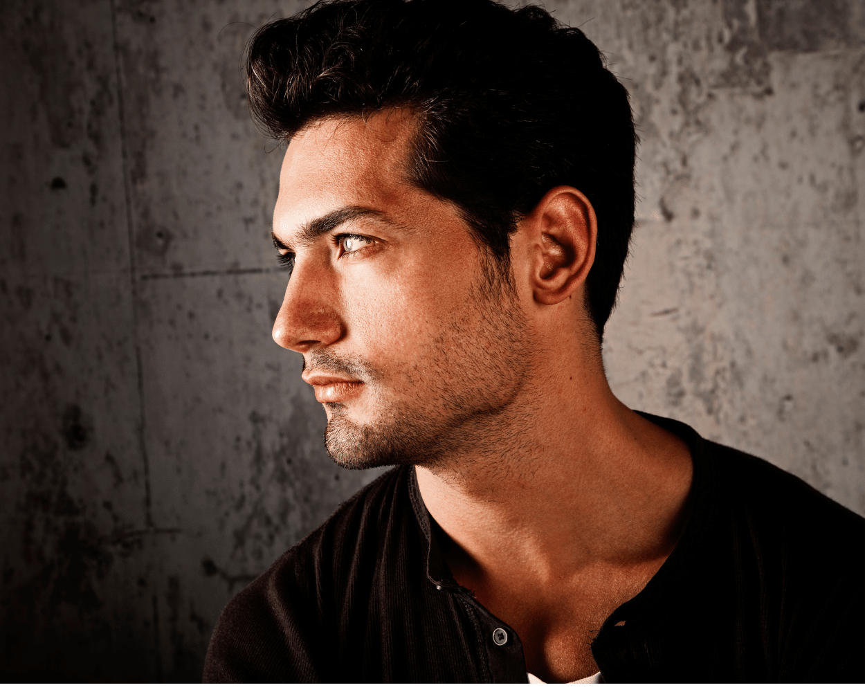 man with thick hair