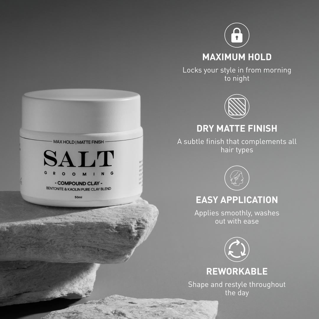 Compounded Hair Product Compound Clay | Organic Max Hold Hair Clay For Men
