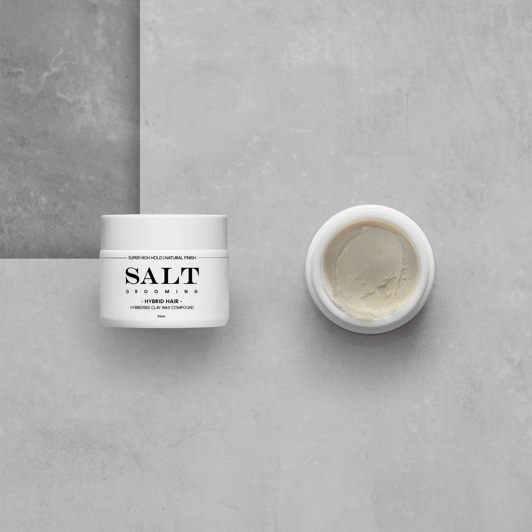 Salt Grooming Hybrid Hair - Premium organic clay wax hybrid styling compound for men